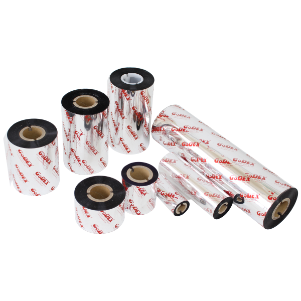 Godex GR4000, Wax Ribbon, 1 roll, 2.5"x360', 4" core