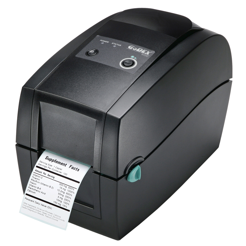 Godex RT200 2" Thermal Transfer Printer 203 dpi, 5 ips, USB2.0, RS232, Ethernet, 011-R20E01-000 - GoZob.com