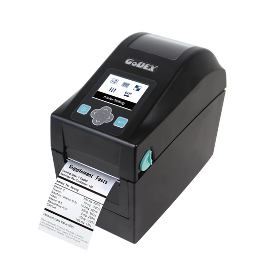 Godex DT200i direct thermal barcode printer with LCD, 011-D2iF0L-A00 - GoZob.com