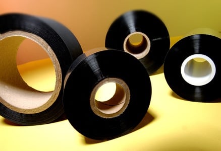 Dynic T343-0126-01 black thermal ribbon - HF12.5 Wax-Resin - GoZob.com
