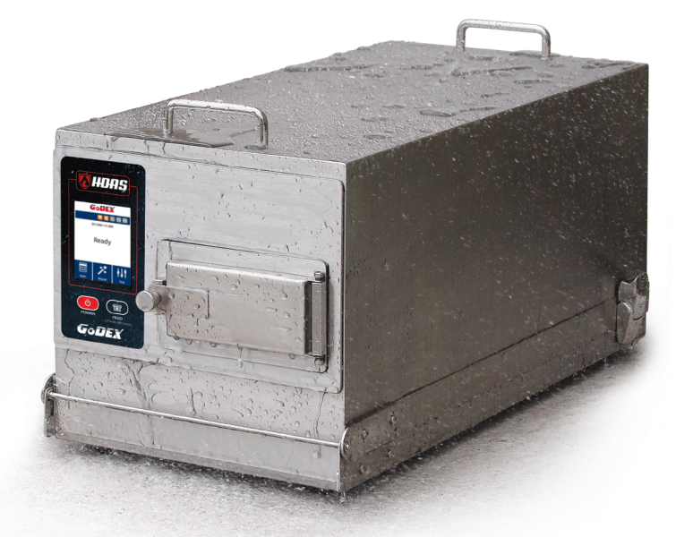 Godex HDAS2 stainless steel IP69K enclosure barcode printer - GoZob.com