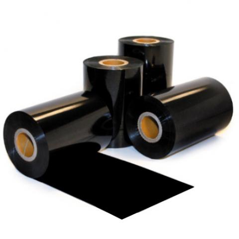 IMP SAT110410GWR, General Purpose Wax/Resin, 24 Rolls, 4.33 in x 1345 ft, Sato 1" ID, Black Thermal Ribbon