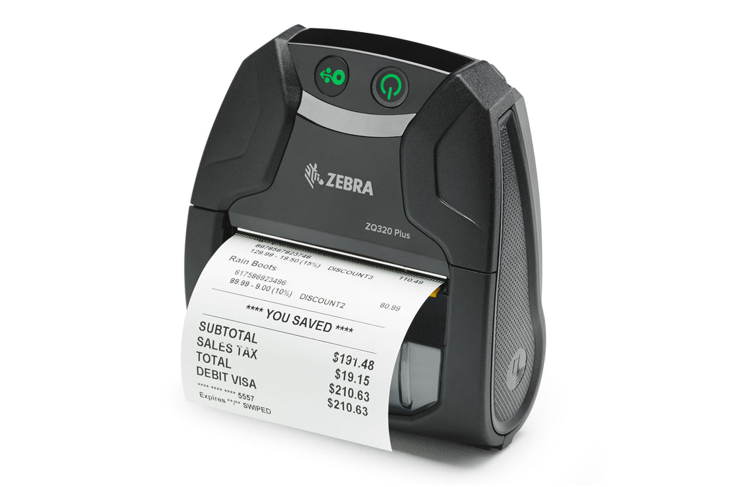Zebra ZQ320 Plus Mobile Barcode Printer ZQ32-A0E14T0-00 - Mobile Barcode Printer - GoZob.com
