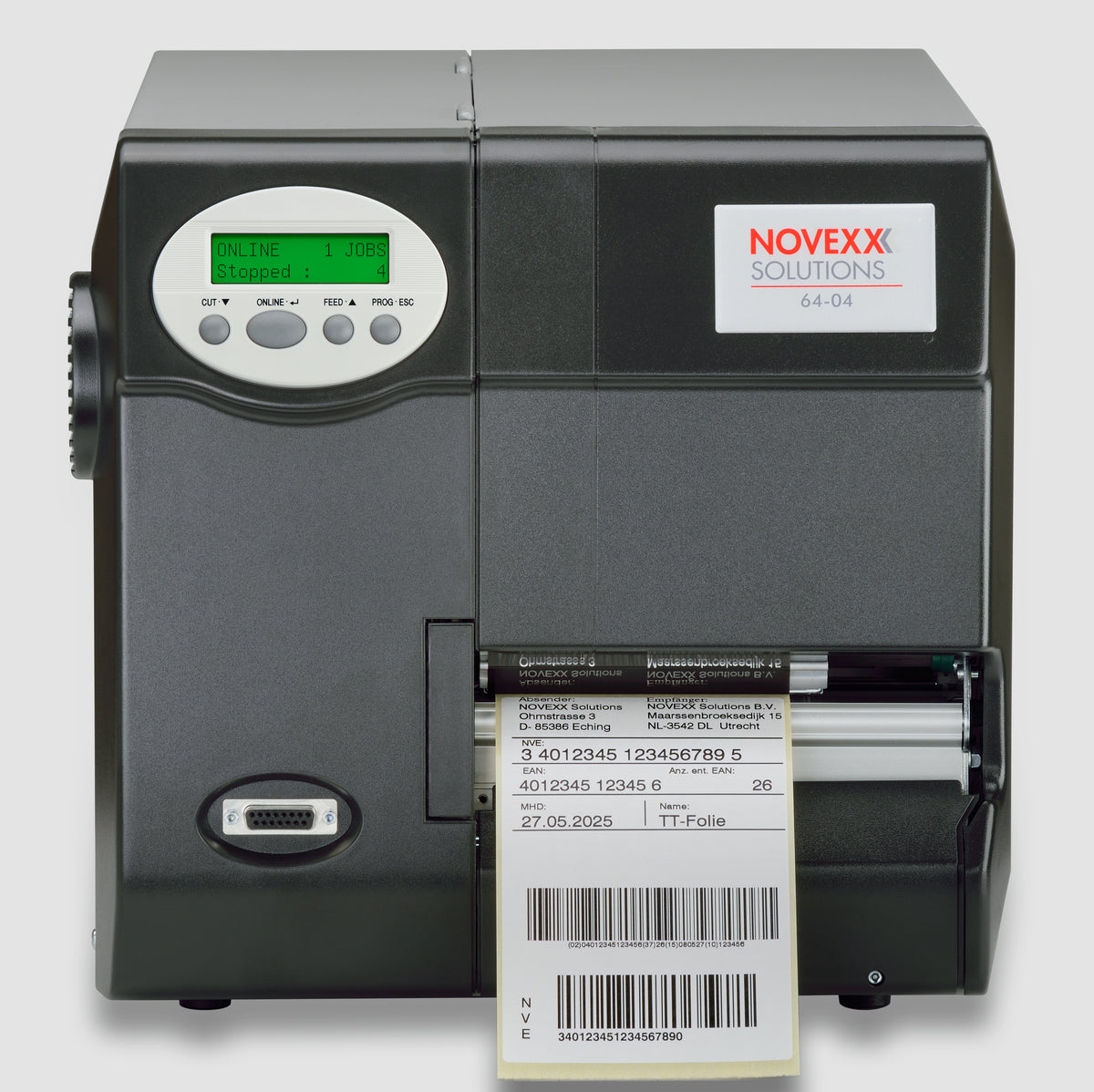 Novexx 64-04 Barcode Printer Peripheral with 1.5" Rewinder A8207
