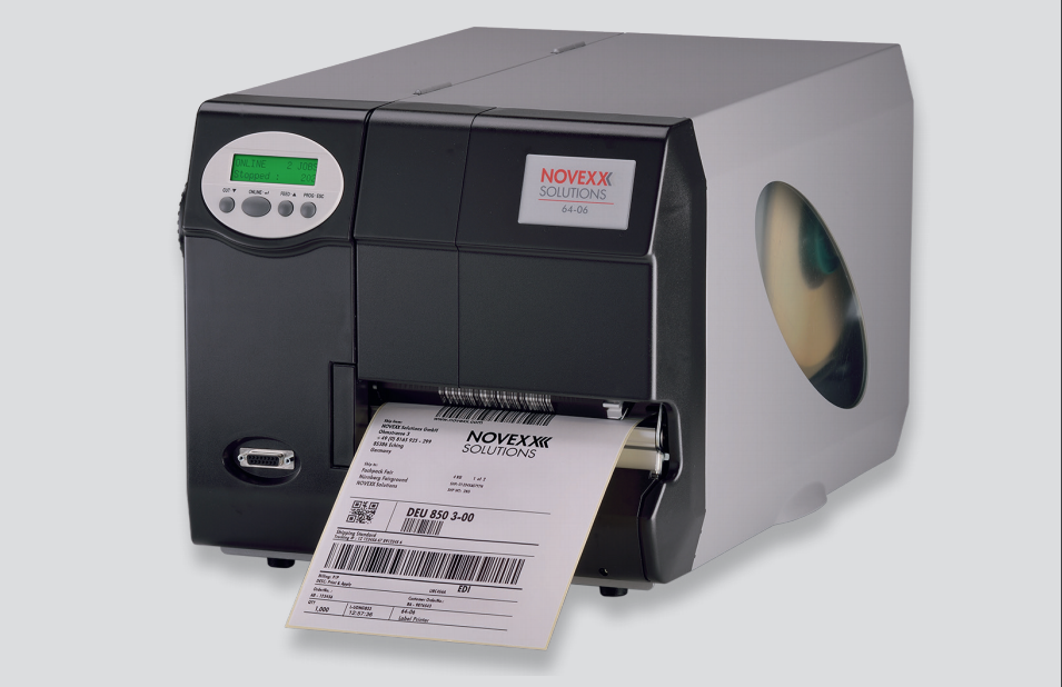 Novexx 64-06 Barcode Printer Peripheral With 3" Rewinder A8215