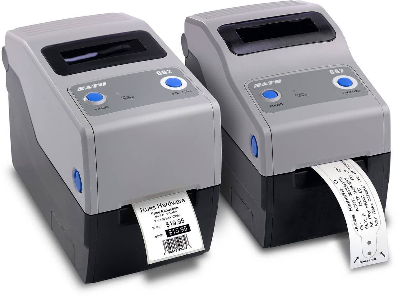 WWCG30131, CG212TT Sato 2.2" Thermal Transfer Printer With Cutter - GoZob.com